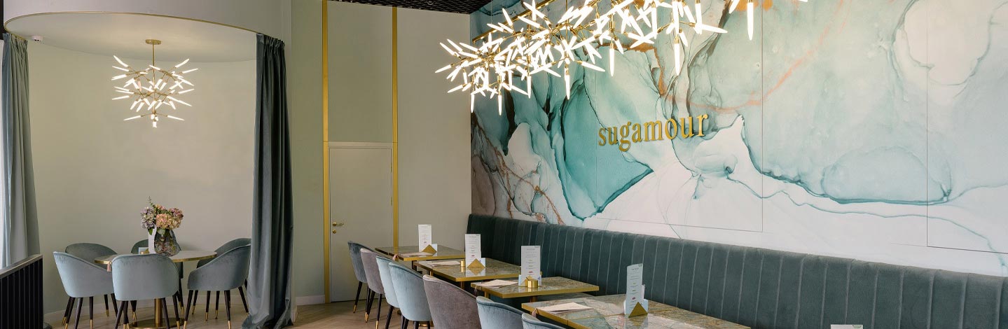 En flott dekorert restaurant