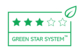 Et 3-stjerners "Green Star System Packaging"-klassifisert produkt betyr at det kan være laget av totalt opptil 49 % resirkulert (PIR+PCR) eller fornybart materiale, er teknisk resirkulerbart og REACH-kompatibelt.
