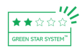 Et 2-stjerners "Green Star System for Visual Com" produkt betyr at det enten er laget av et råstoff av fossil opprinnelse som har lav resirkulerbarhet, eller et materiale av fornybar/biobasert opprinnelse som har lav resirkulerbarhet eller et materiale laget av resirkulert opprinnelse som ikke er resirkulerbart
